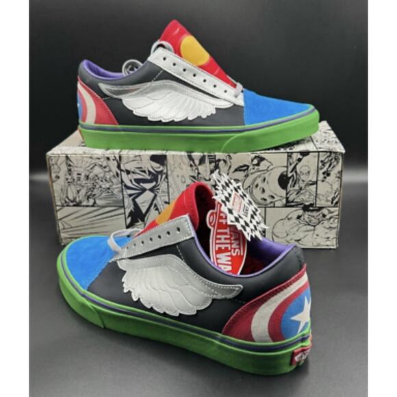Avengers VANS Marvel Captain America Off The Wall Mens 11 New Box FAST SHIP